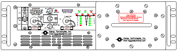 P/N: ETI0001-2250AA Rugged MilSpec UPS Standard Front Panel Layout with Hotswap Drawout Battery Module