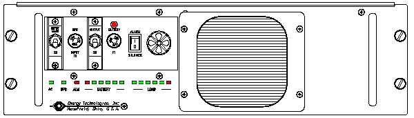 Front View of ETI0001-2250 Rugged MilSpec UPS 