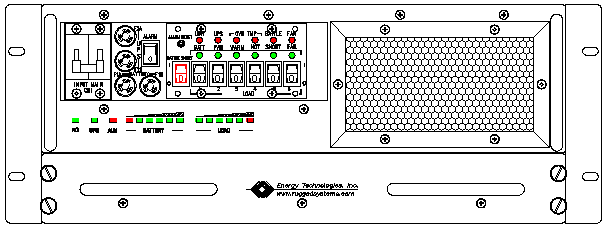 P/N: ETI0001-1452 Rugged MilSpec UPS and PDU Standard Front